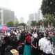 Ribuan Massa Aliansi Rakyat Indonesia Melaksanakan Aksi Long March Kedubes AS Jakarta Bela Palestina